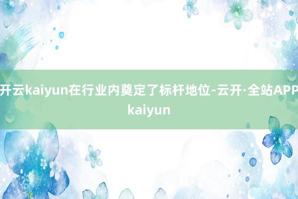 开云kaiyun在行业内奠定了标杆地位-云开·全站APPkaiyun