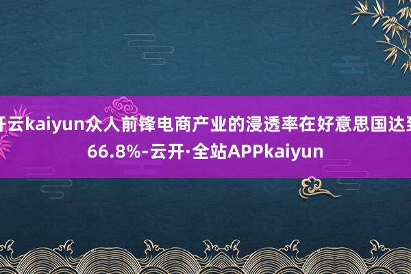 开云kaiyun众人前锋电商产业的浸透率在好意思国达到66.8%-云开·全站APPkaiyun