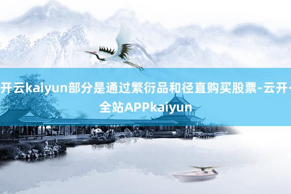 开云kaiyun部分是通过繁衍品和径直购买股票-云开·全站APPkaiyun