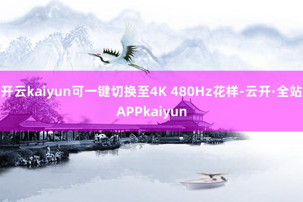 开云kaiyun可一键切换至4K 480Hz花样-云开·全站APPkaiyun