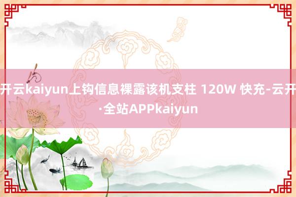 开云kaiyun上钩信息裸露该机支柱 120W 快充-云开·全站APPkaiyun