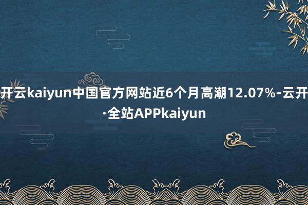 开云kaiyun中国官方网站近6个月高潮12.07%-云开·全站APPkaiyun