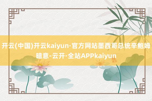 开云(中国)开云kaiyun·官方网站墨西哥总统辛鲍姆暗意-云开·全站APPkaiyun