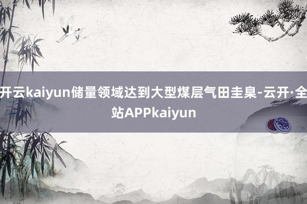开云kaiyun储量领域达到大型煤层气田圭臬-云开·全站APPkaiyun