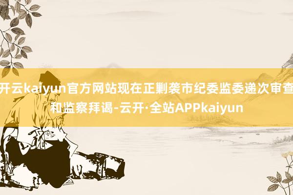 开云kaiyun官方网站现在正剿袭市纪委监委递次审查和监察拜谒-云开·全站APPkaiyun