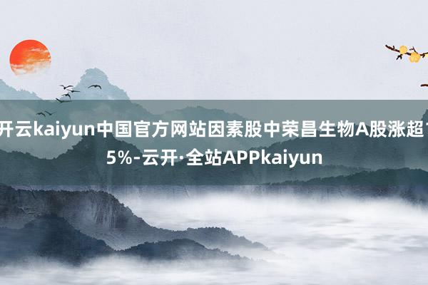 开云kaiyun中国官方网站因素股中荣昌生物A股涨超15%-云开·全站APPkaiyun