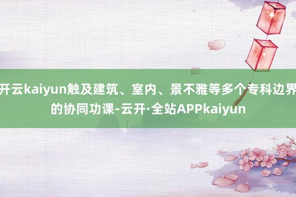 开云kaiyun触及建筑、室内、景不雅等多个专科边界的协同功课-云开·全站APPkaiyun